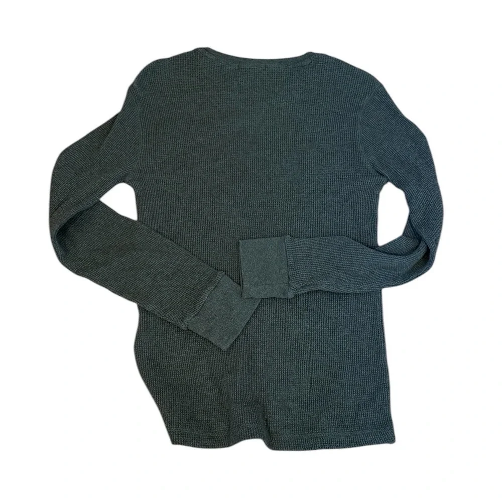 Polo Ralph Lauren Mens Thermal Shirt Long Sleeve Waffle Knit Olive‎ Pony Money M